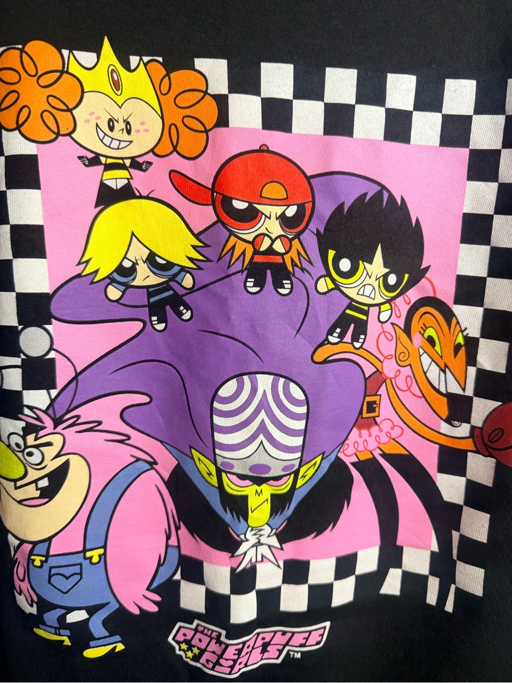 Cartoon Network Black Tee with Pink & Purple Powerpuff Girls Art - Picture 2 of 5